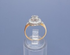 (MA5) Anel solitário de ouro 14K 2 tons corte redondo diamante 0,40 ctw 2,5 gramas tamanho 5 comprar usado  Enviando para Brazil