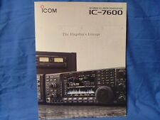 Brochure icom 7600 for sale  Shelton