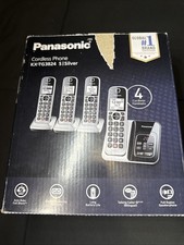 Telefone Panasonic 4 sem fio KX-TG3824 cor - prata (3 TELEFONES SOMENTE LEITURA), usado comprar usado Telefone Panasonic 4 sem fio KX-TG3824 cor - prata (3 TELEFONES SOMENTE LEITURA), usado comprar usado  Enviando para Brazil
