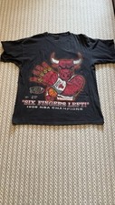 Usado, Camiseta Vintage NBA Chicago Bulls XL 1996 NBA Champions Six Fingers Left comprar usado  Enviando para Brazil