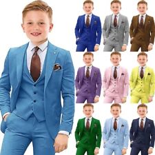 Terno masculino 3 peças slim fit terno smoking infantil roupa de casamento formal blazer conjunto de colete comprar usado  Enviando para Brazil