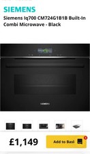 Siemens iq700 combination for sale  WATFORD