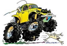 Baja bug cartoonees for sale  Higganum