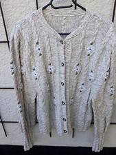 Strickjacke beige musterstrick gebraucht kaufen  Hürth