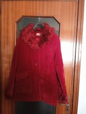 Cappotto rosso scamosciato usato  Barletta