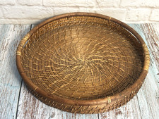Round rattan tray for sale  Atlanta