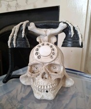 Skull telephone statue for sale  MINEHEAD