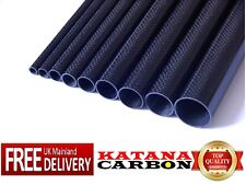 Usado, Comprimento do tubo de fibra de carbono brilhante 3k 500mm todos os tamanhos OD de 8mm a 40mm liso  comprar usado  Enviando para Brazil