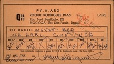 Placa de rádio QSL PY2ARX 1965 São Paulo Brasil Roque Rorigues Dias comprar usado  Enviando para Brazil
