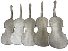 Violino novo inacabado 4/4 tamanho completo feito à mão abeto chama bordo branco  comprar usado  Enviando para Brazil