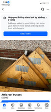 Attic timber roof for sale  NEWPORT