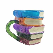 Bemalte Buchtasse, Neuheit, 3D bemalte Bücher, Kaffeetasse, einzigartige Ta f4h~ comprar usado  Enviando para Brazil