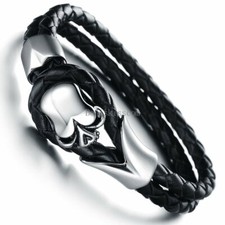 Pulseira masculina de couro trançado com punho de caveira pulseira de aço inoxidável presente de Halloween, usado comprar usado Pulseira masculina de couro trançado com punho de caveira pulseira de aço inoxidável presente de Halloween, usado comprar usado  Enviando para Brazil