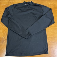 Camisa masculina Under Armour média preta ajustada pescoço falso frio manga longa infravermelho comprar usado  Enviando para Brazil