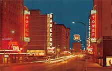 Cartão postal antigo A4 Oklahoma City OK Broadway Night Couch Drive Downtown Route 66 comprar usado  Enviando para Brazil
