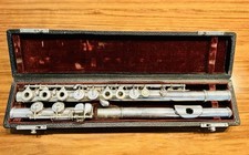Flauta francesa (buraco aberto) vintage Auguste Bonneville banhada a prata, feita em Paris comprar usado  Enviando para Brazil