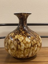 Usado, Vaso decorativo marrom preto soprado à mão design de mármore redemoinho 12” moderno meados do século comprar usado Usado, Vaso decorativo marrom preto soprado à mão design de mármore redemoinho 12” moderno meados do século comprar usado  Enviando para Brazil