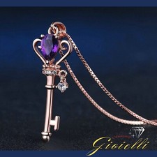 Collana chiave ametista usato  Casoria