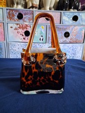 Decorative glass handbag for sale  CHRISTCHURCH