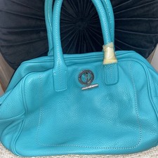 Green leather bag for sale  HEBBURN