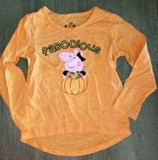 CAMISA DE HALLOWEEN PEPPA PIG NOVA SEM ETIQUETAS laranja tamanho 3T fabulosa abóbora fofa @@ comprar usado  Enviando para Brazil