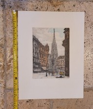 Vintage colored etching for sale  Saratoga Springs