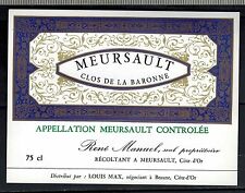 Meursault etiquette vin d'occasion  Dijon