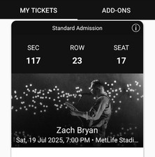 Tickets zach bryan for sale  Watervliet