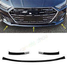 Para AUDI A7 S7 2019-2024 Preto Aço Inoxidável Front Bumper Lip Moldagem Guarnição Tira 3PC comprar usado  Enviando para Brazil