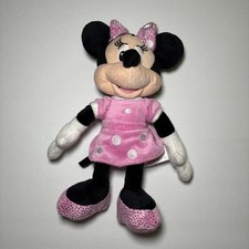 Disney Minnie Mouse 10" Vestido Rosa de Pelúcia Bicho de Pelúcia Just Play Bow Vintage comprar usado  Enviando para Brazil