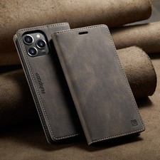 Capa carteira cartão couro AutSpace-A01 para iPhone 16 15 14 13 12 11 Pro Max comprar usado  Enviando para Brazil