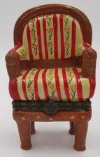 Usado, Poltrona estofada vintage de porcelana articulada caixa de bugigangas cadeira assento comprar usado  Enviando para Brazil