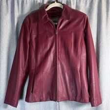 Jaqueta feminina vintage Wilson's couro vermelho com zíper forro Thinsulate média comprar usado  Enviando para Brazil