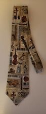 Instrumentos musicais gravata masculina gravata por notas águia violino de seda teclado banda comprar usado  Enviando para Brazil