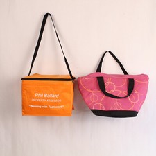 Lote de 2 Sacolas de Almoço Isoladas Rosa e Laranja - Fecho com Zíper, Bom Estado, usado comprar usado  Enviando para Brazil