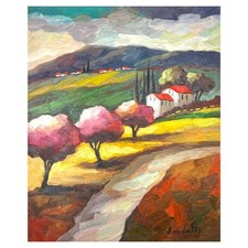 Pintura original assinada à mão de Slava Brodinsky em tela com carta autêntica comprar usado  Enviando para Brazil