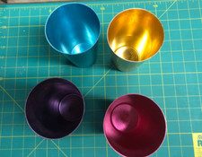 4 copos de alumínio vintage 6 1/4 polegadas de altura várias cores PRÓPRIO comprar usado  Enviando para Brazil