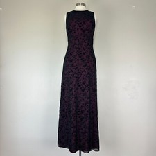 Vestido Feminino 12 Vintage Anos 90 Maxi Floral Vestido de Veludo Frisado Fada Escura Whimsigoth comprar usado  Enviando para Brazil