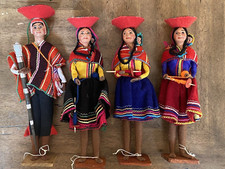 LOTE VINTAGE DE 4 - Muñecas Peruanas Hombre y Mujer - Souvenirs Hechos a Mano segunda mano  Embacar hacia Mexico