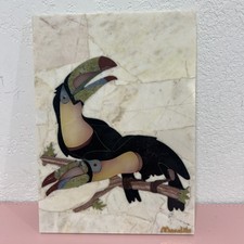 Mosalita brasileira semipreciosa pedra papagaios mosaico azulejo técnica Pietra Dura comprar usado  Enviando para Brazil