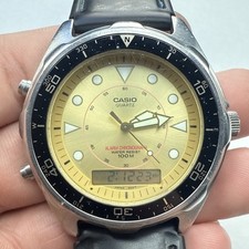 Relógio Casio analógico-digital tempo duplo com alarme e cronômetro AMW-320R 46mm comprar usado  Enviando para Brazil