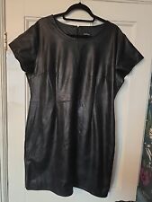 Boohoo black leather for sale  IBSTOCK