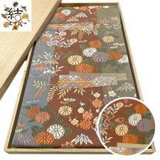 Mo-3390 Obi Karaori Flower Pattern Of The Four Seasons Fan fio de ouro, usado comprar usado  Enviando para Brazil