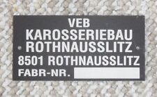 Typenschild nva sachsenring gebraucht kaufen  Freital