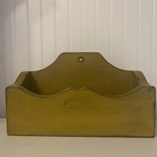 Caixa de velas de parede envelhecida primitiva decoração rústica de fazenda madeira maciça comprar usado  Enviando para Brazil