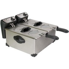 CHARD DF-6E, Freidora Doble Tanque, Acero Inoxidable, 6 litros, 1500 vatios, segunda mano  Embacar hacia Mexico