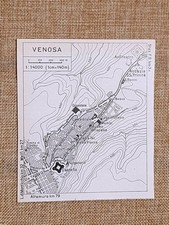 Pianta o piantina del 1965 La città di Venosa Basilicata T.C.I. comprar usado  Enviando para Brazil