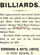1895 advert burroughes for sale  SIDCUP