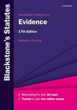 Blackstone statutes evidence for sale  UK