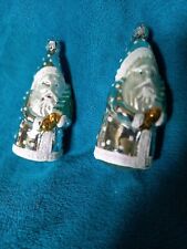 Silver glass santa for sale  DONCASTER